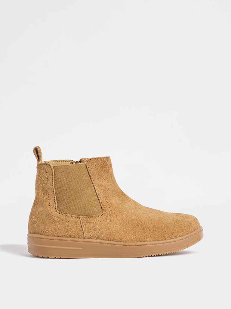 Yellow Tan Suede Boots