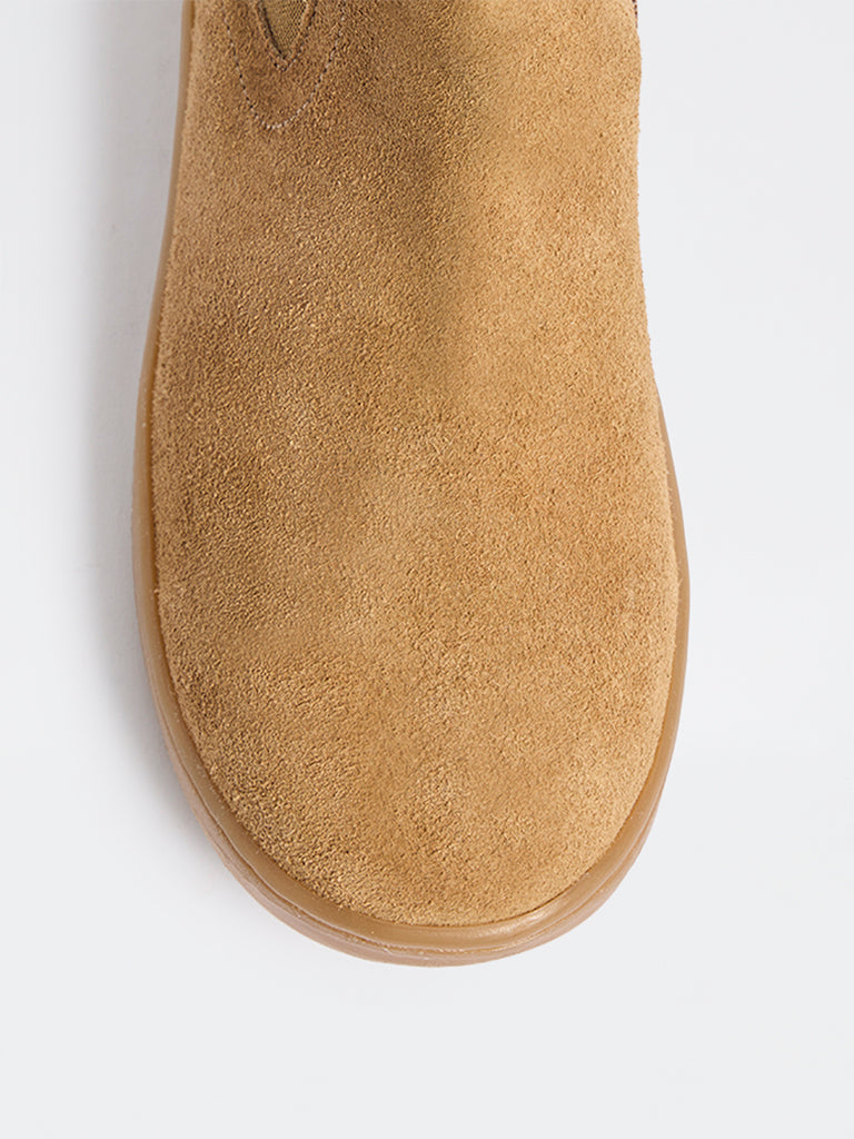 Yellow Tan Suede Boots