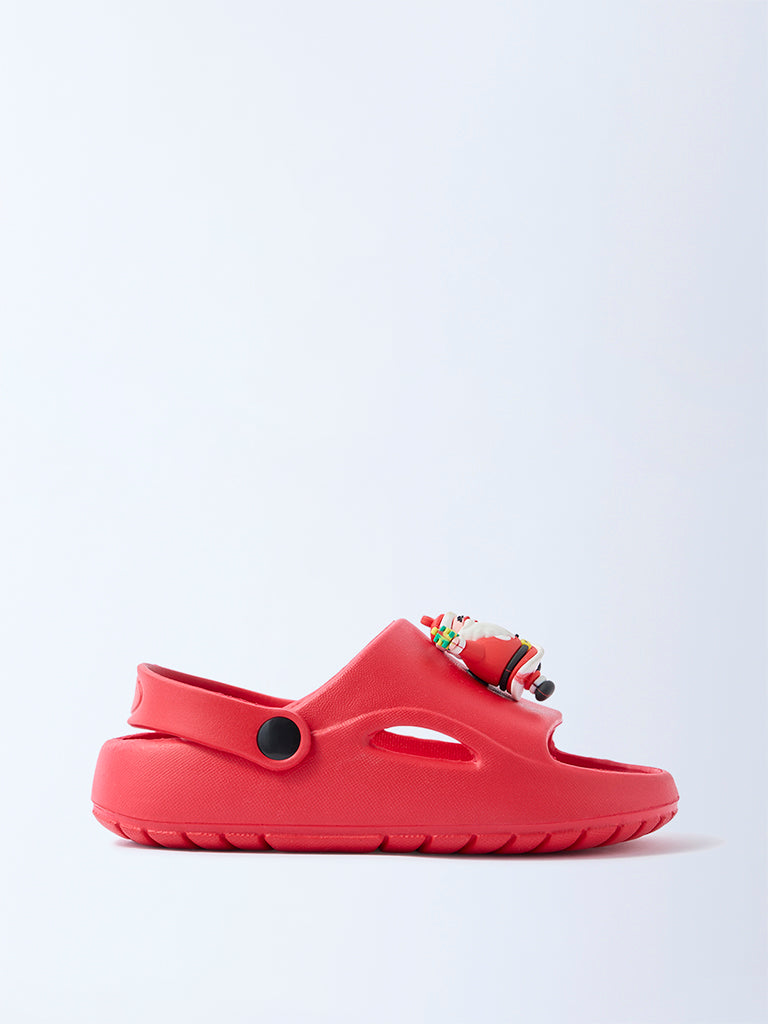 Yellow Red Holiday-Themed Clogs