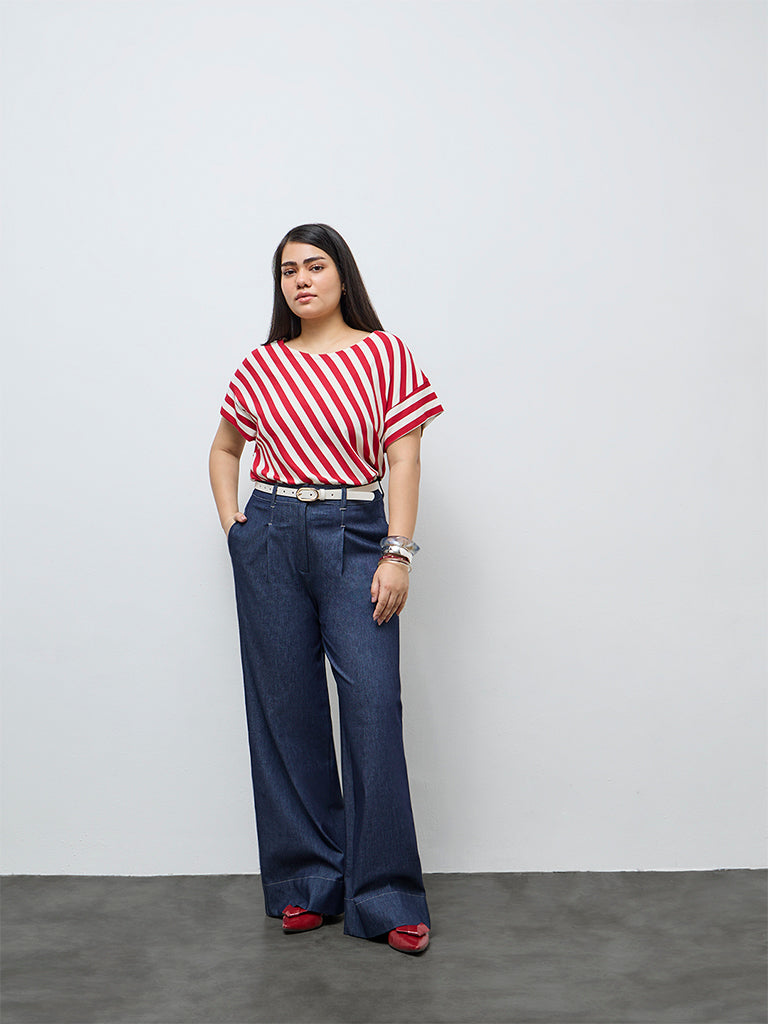 Gia Red Striped T-Shirt