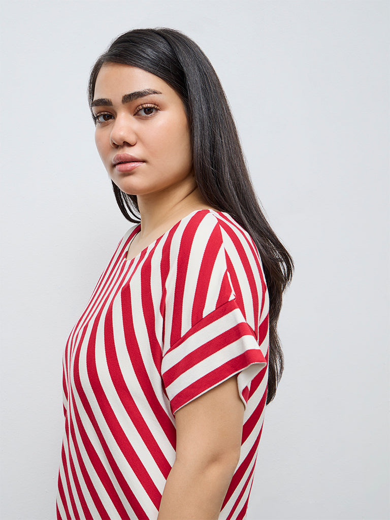 Gia Red Striped T-Shirt