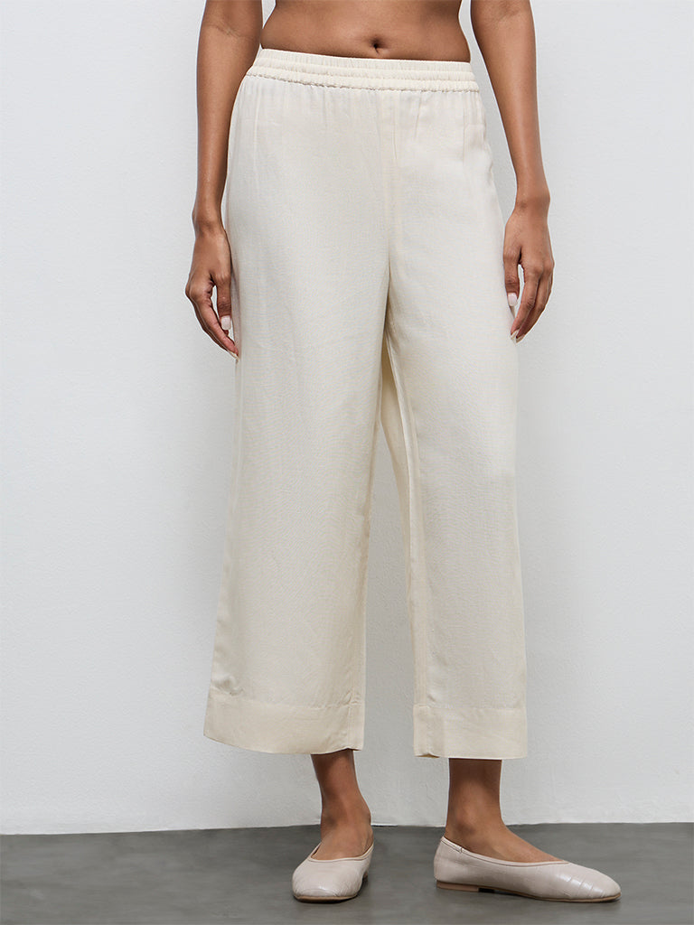 Zuba Cream Solid Pants