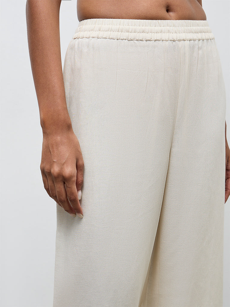Zuba Cream Solid Pants