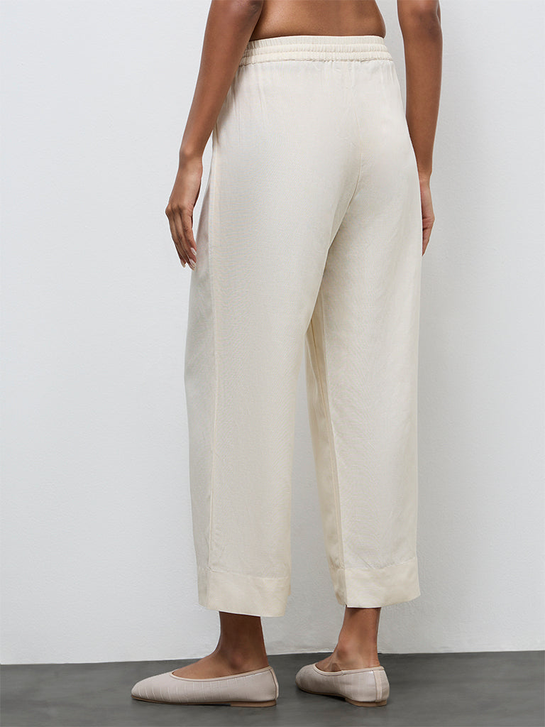 Zuba Cream Solid Pants
