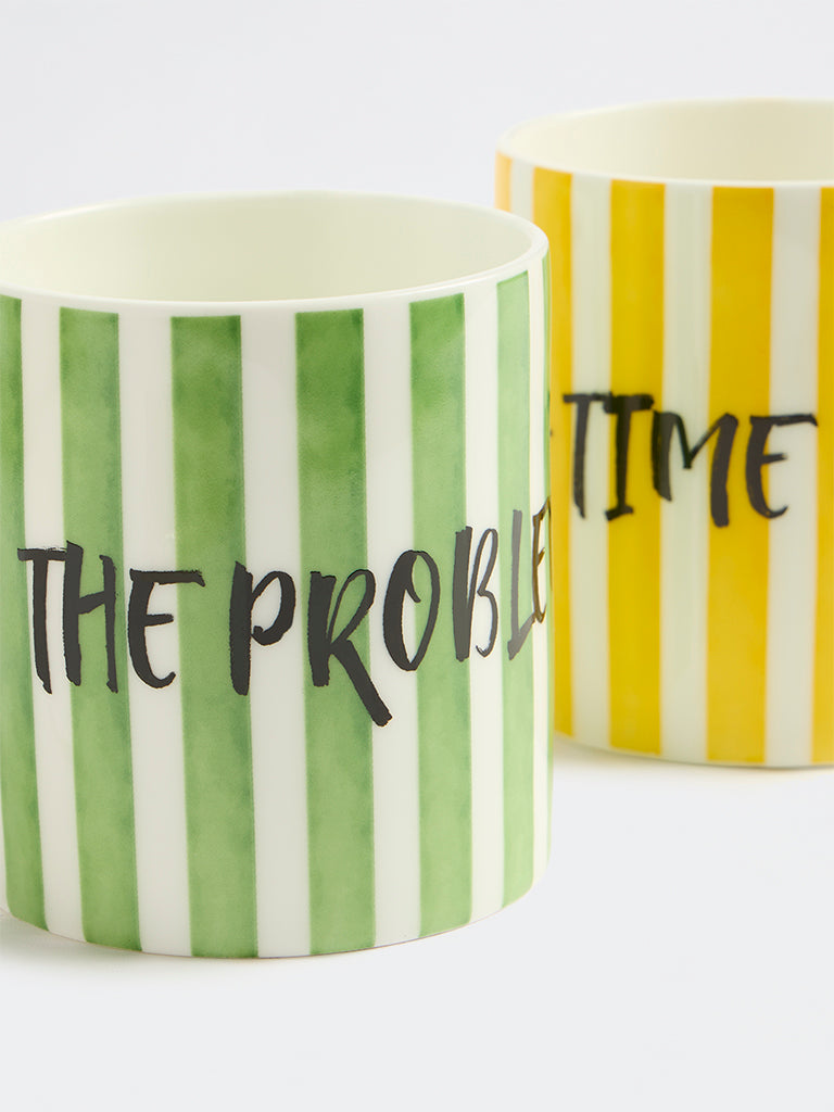 Westside Home Multicolour Stripe Mugs - Set of 2