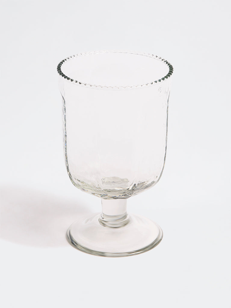 Westside Home Clear Textured Stem Wine Glass