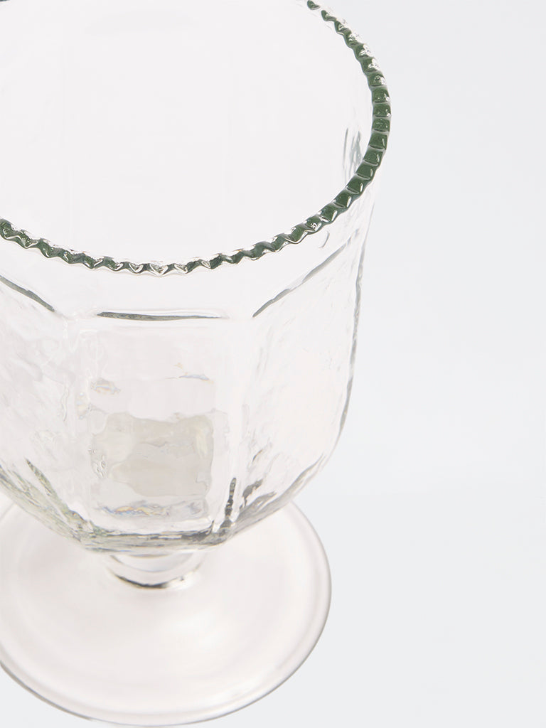 Westside Home Clear Textured Stem Wine Glass