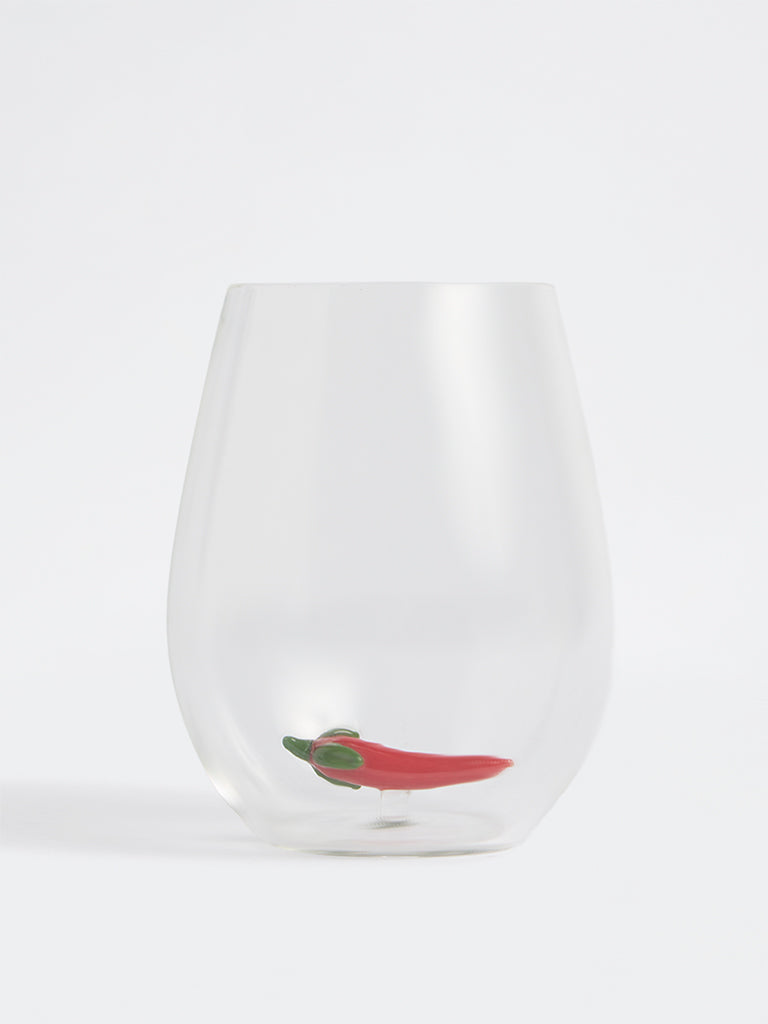 Westside Home Clear Chilli-Detailed Water Glass