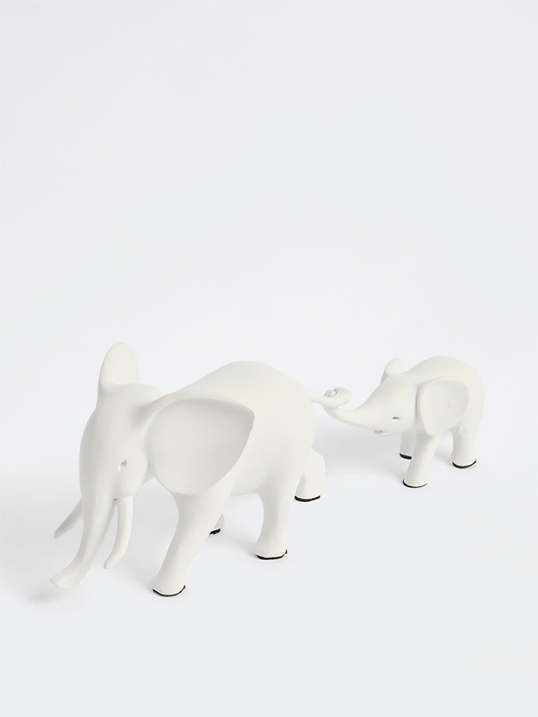 Westside Home White Elephant Decorative Object