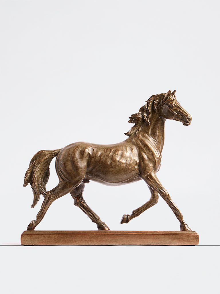 Westside Home Gold Resin Horse Figurine
