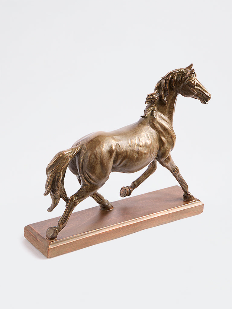 Westside Home Gold Resin Horse Figurine