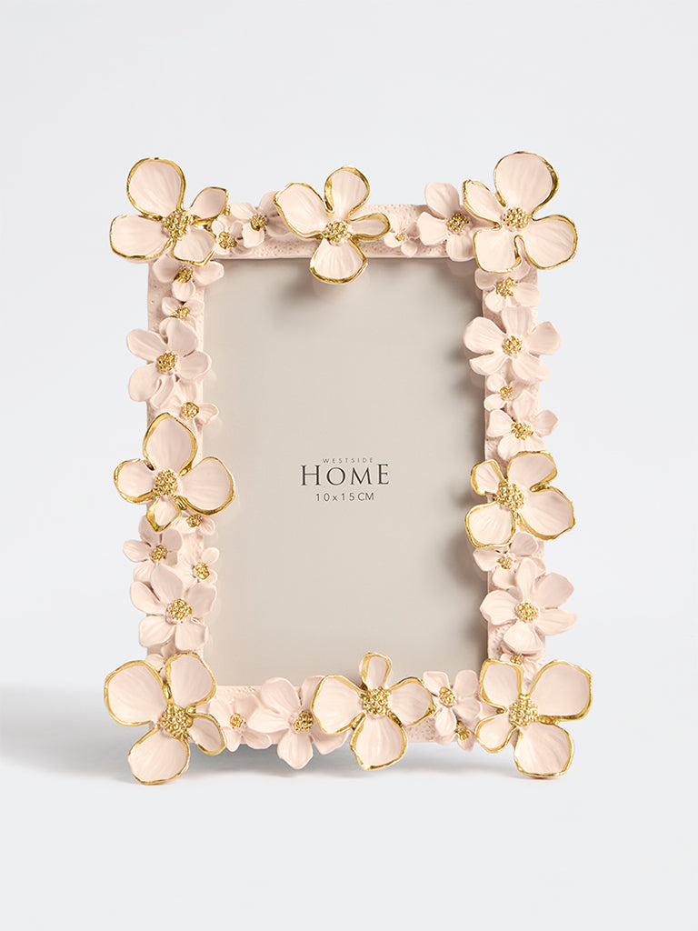 Westside Home Pink Flower Rectangle Photo Frame