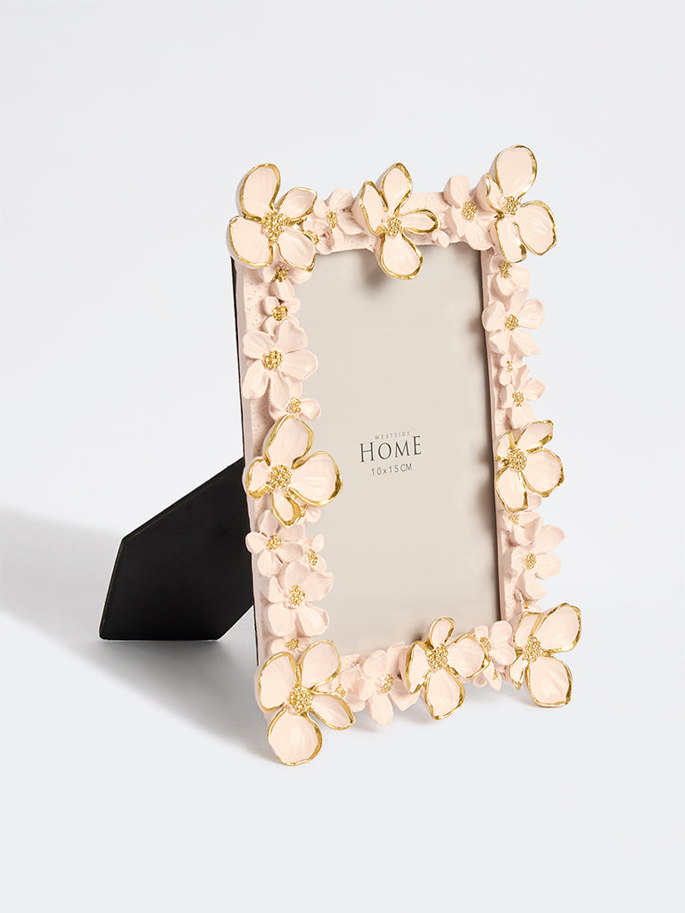Westside Home Pink Flower Rectangle Photo Frame