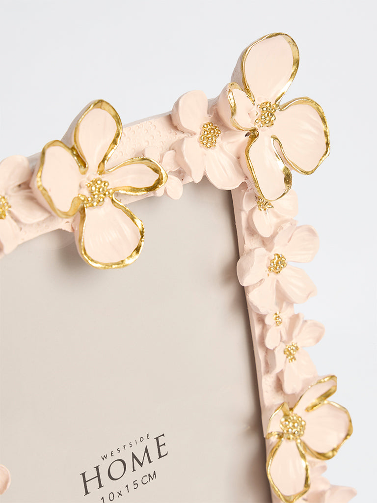 Westside Home Pink Flower Rectangle Photo Frame