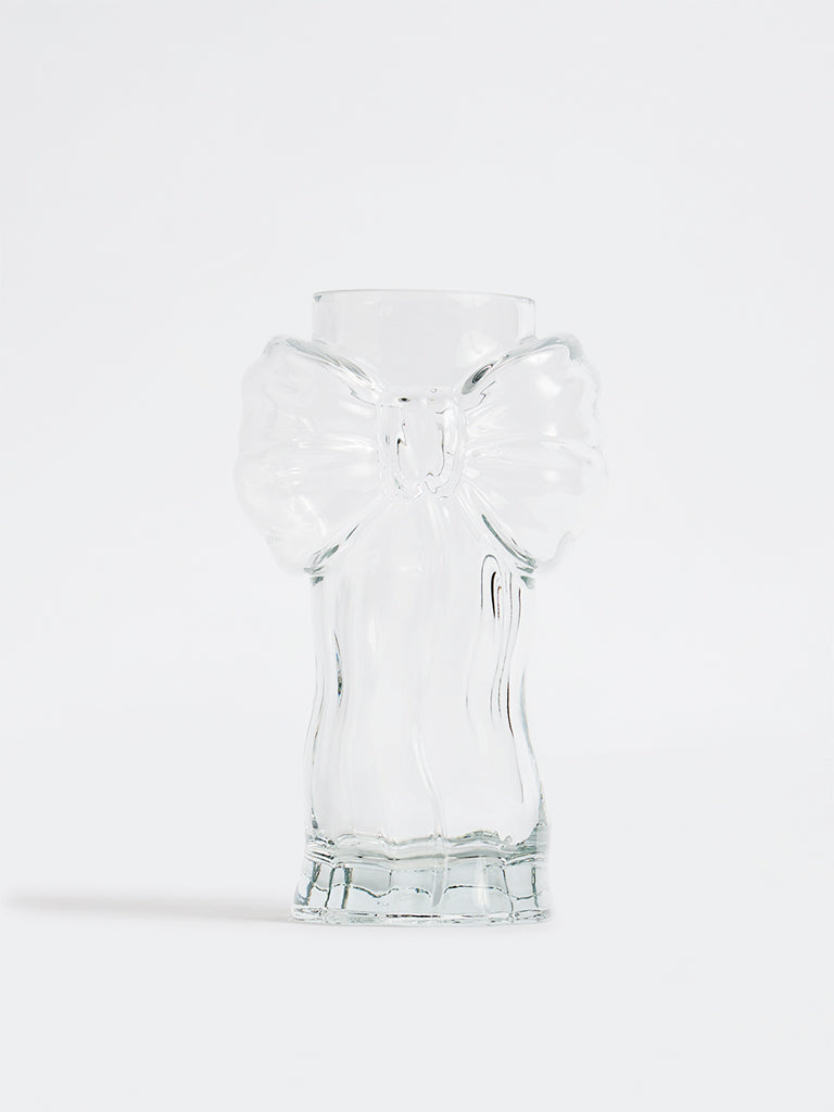 Westside Home Bow-Design Glass Vase
