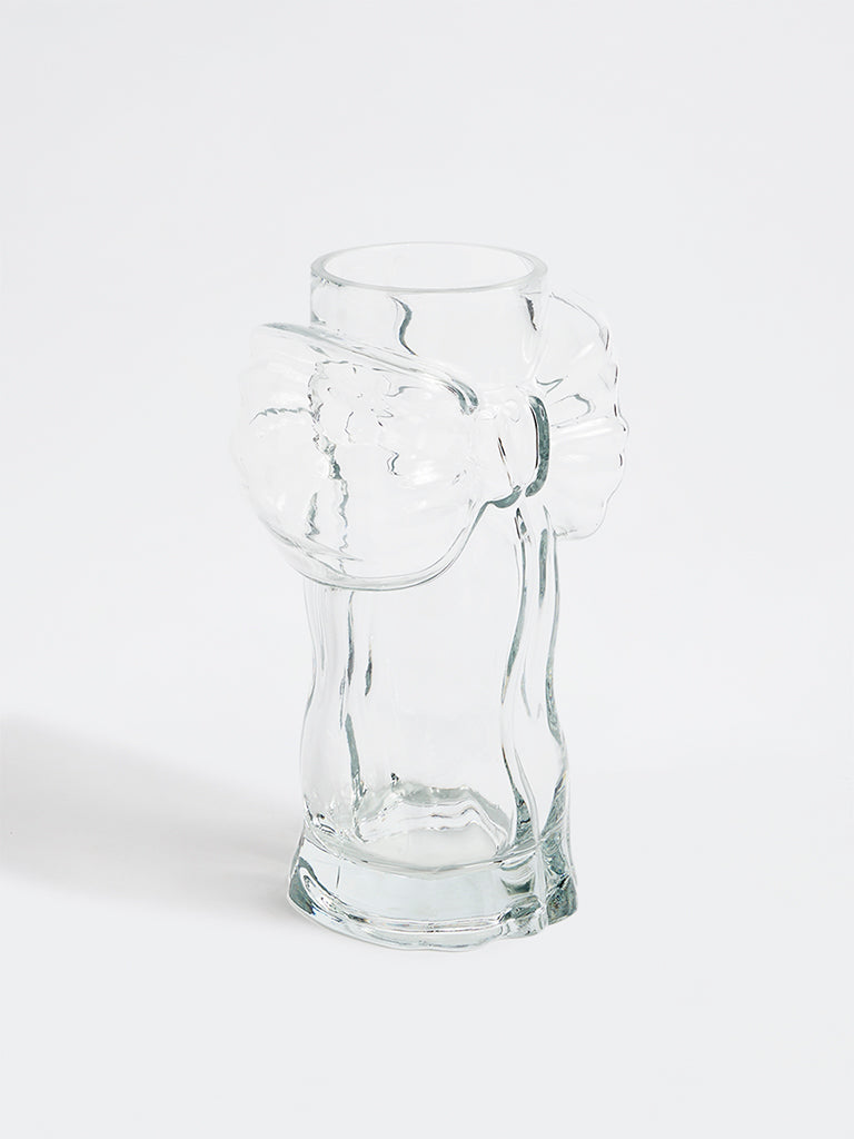 Westside Home Bow-Design Glass Vase