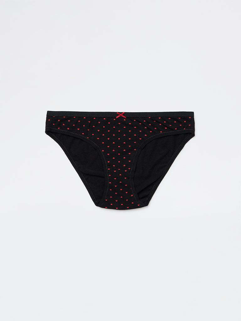 Wunderlove 3-Pack Printed Cotton-Blend Bikini Briefs