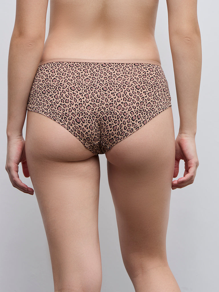 Wunderlove Multicolour Low-Rise Cotton-Blend Briefs - Pack of 3
