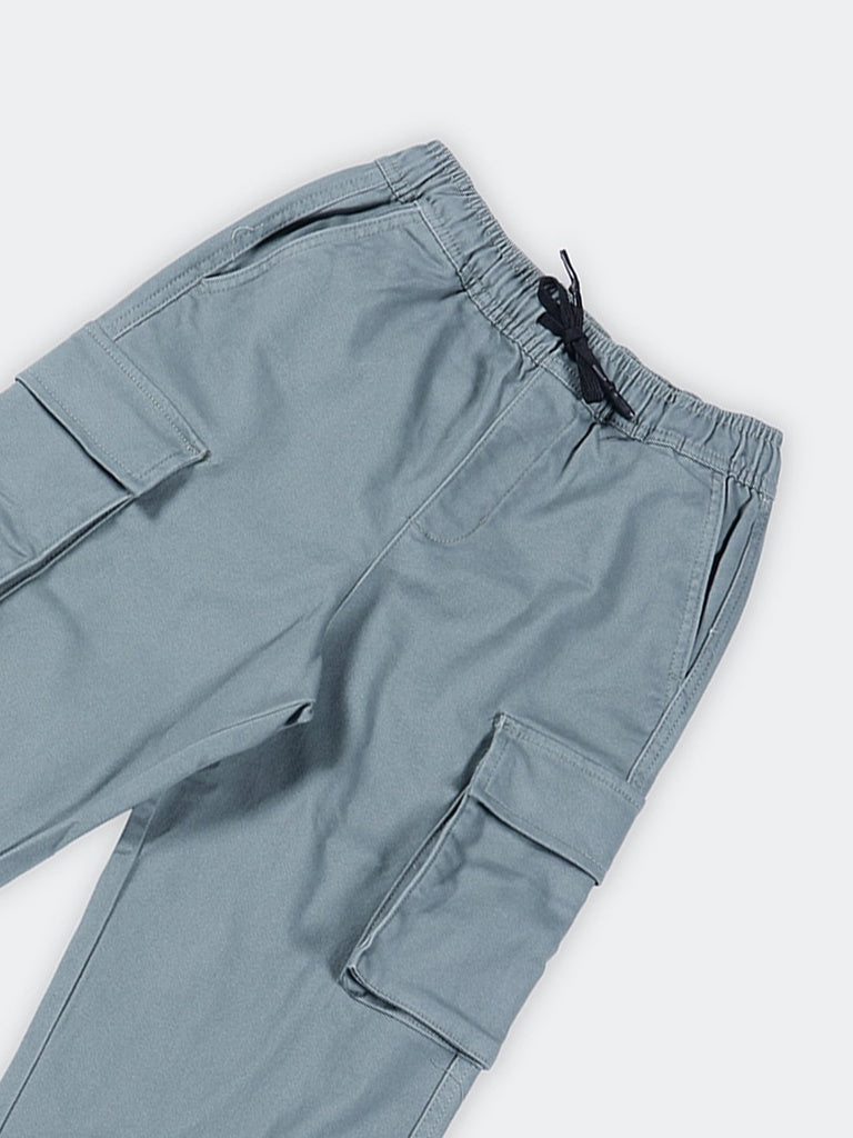 Boys Sage Straight Fit Cotton-Blend Cargo Pants
