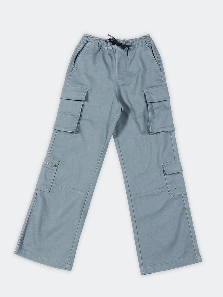 Boys Sage Straight Fit Cotton-Blend Cargo Pants