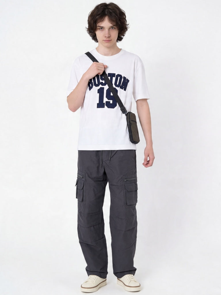 Boys Olive Mid-Rise Cotton-Blend Cargo Pants