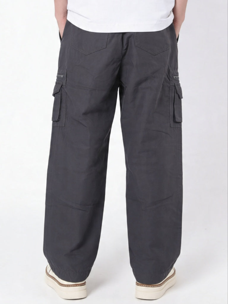 Boys Olive Mid-Rise Cotton-Blend Cargo Pants
