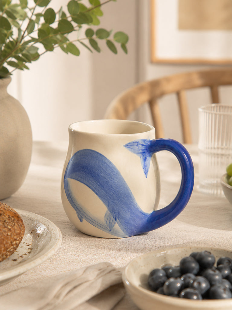 Westside Home Blue Whale Ceramic Mug