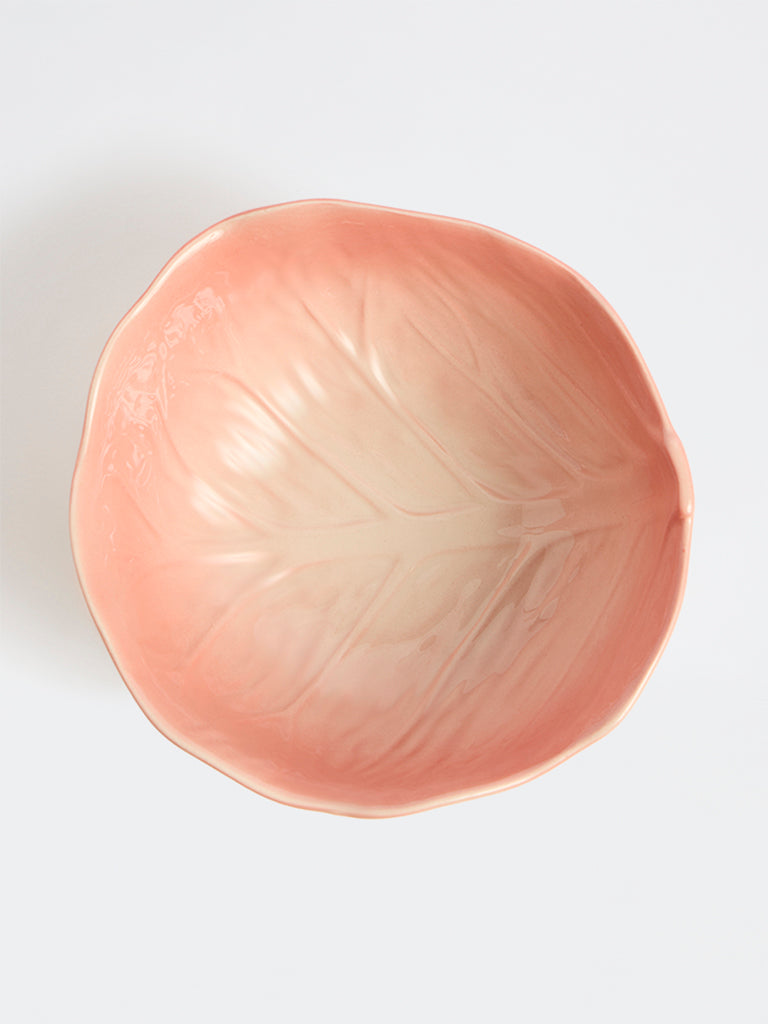 Westside Home Light Pink Cabbage Textured Bowl