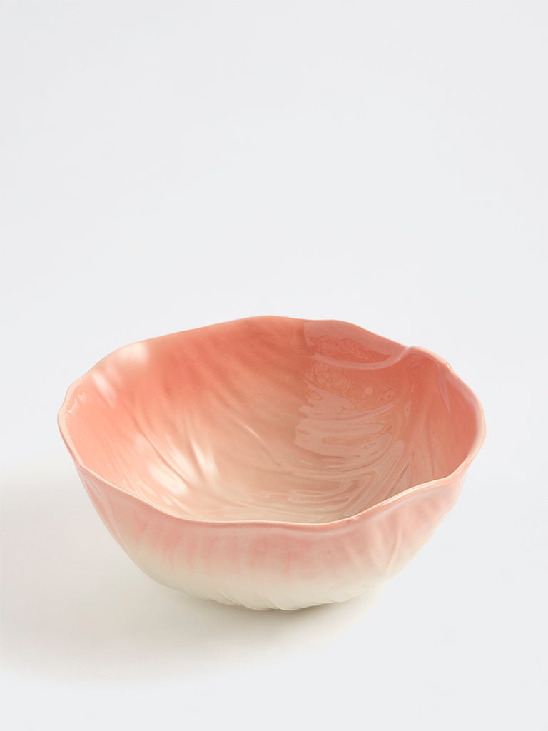 Westside Home Light Pink Cabbage Textured Bowl