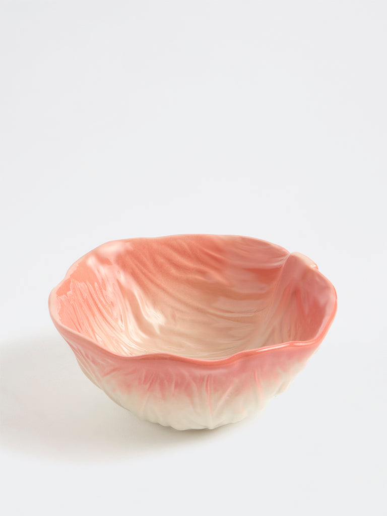 Westside Home Light Pink Cabbage Textured Bowl