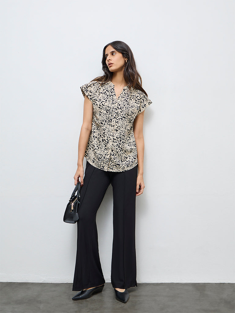 Wardrobe Beige Printed Shirt