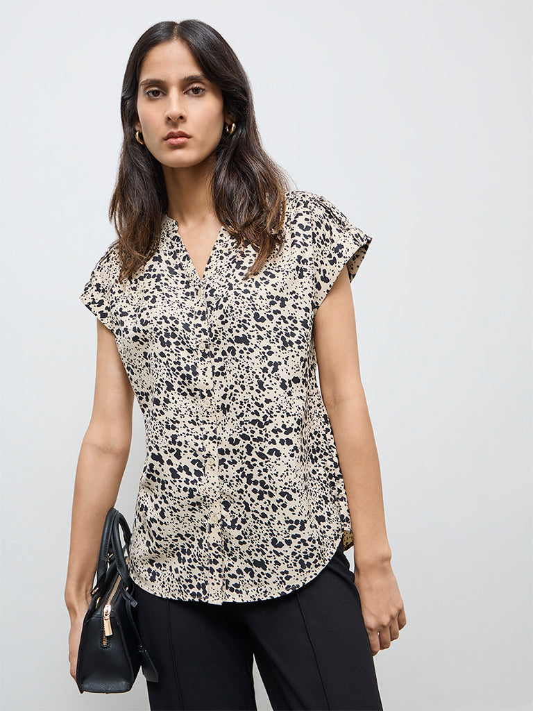 Wardrobe Beige Printed Shirt
