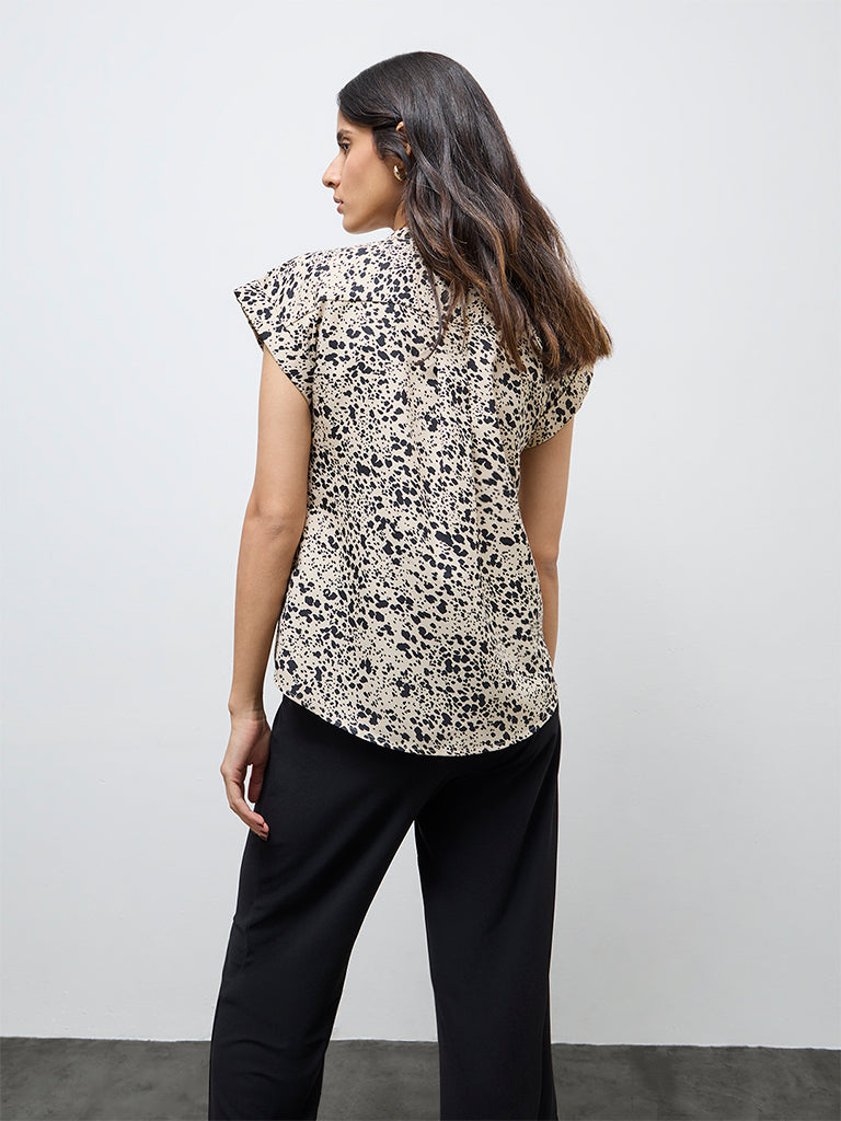 Wardrobe Beige Printed Shirt