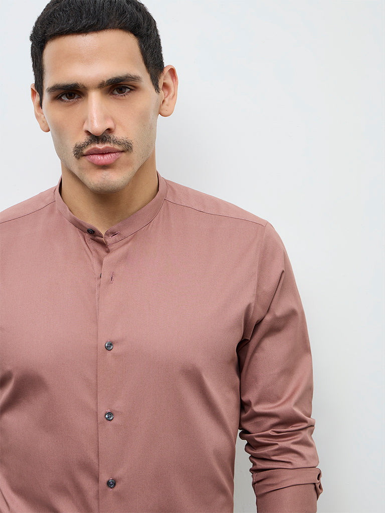 green emerald velvet dress Buy WES Formals Dusty Peach Solid Slim-Fit Cotton-Blend Shirt from Westside