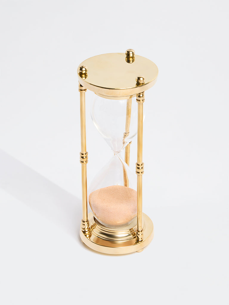 Westside Home Gold Hourglass Decorative Object