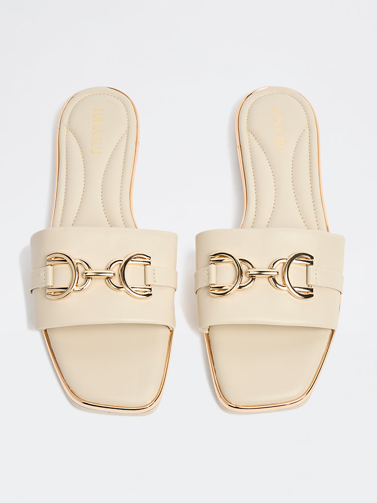 LUNA BLU Ivory Metallic Detailed Slides
