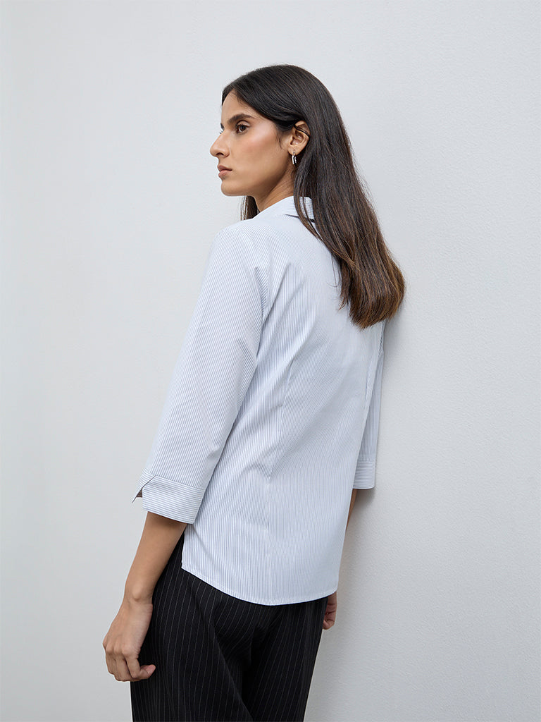 Wardrobe White Striped Blouse