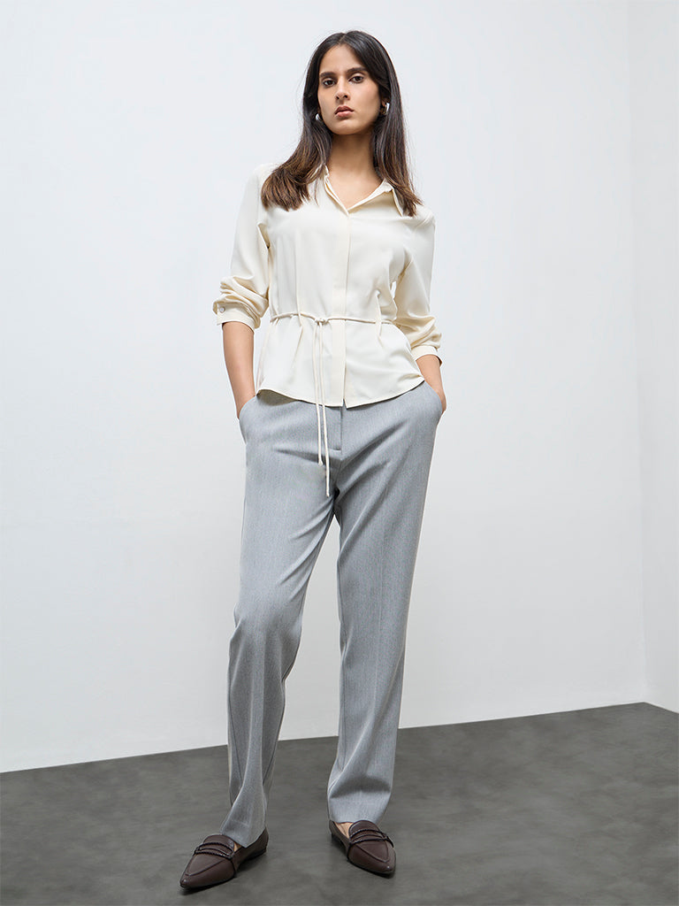 Wardrobe Cream Tie-Up Detail Blouse
