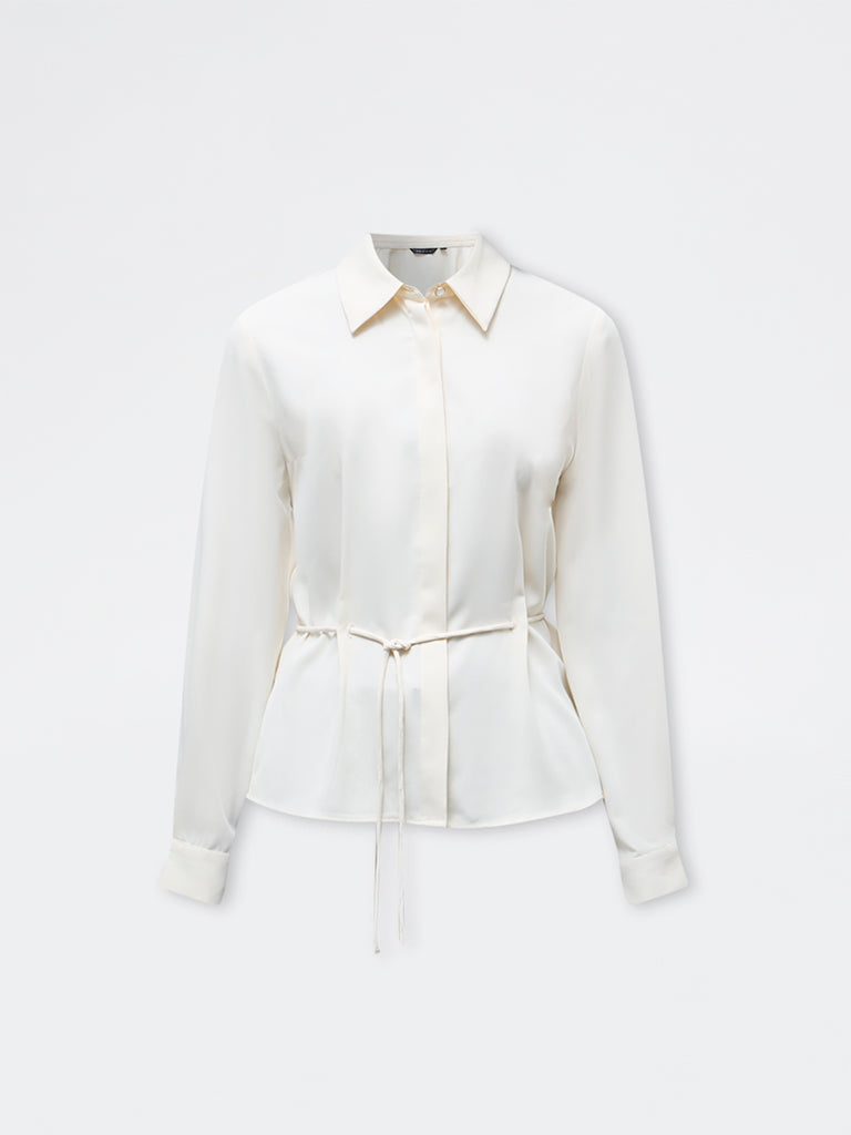 Wardrobe Cream Tie-Up Detail Blouse