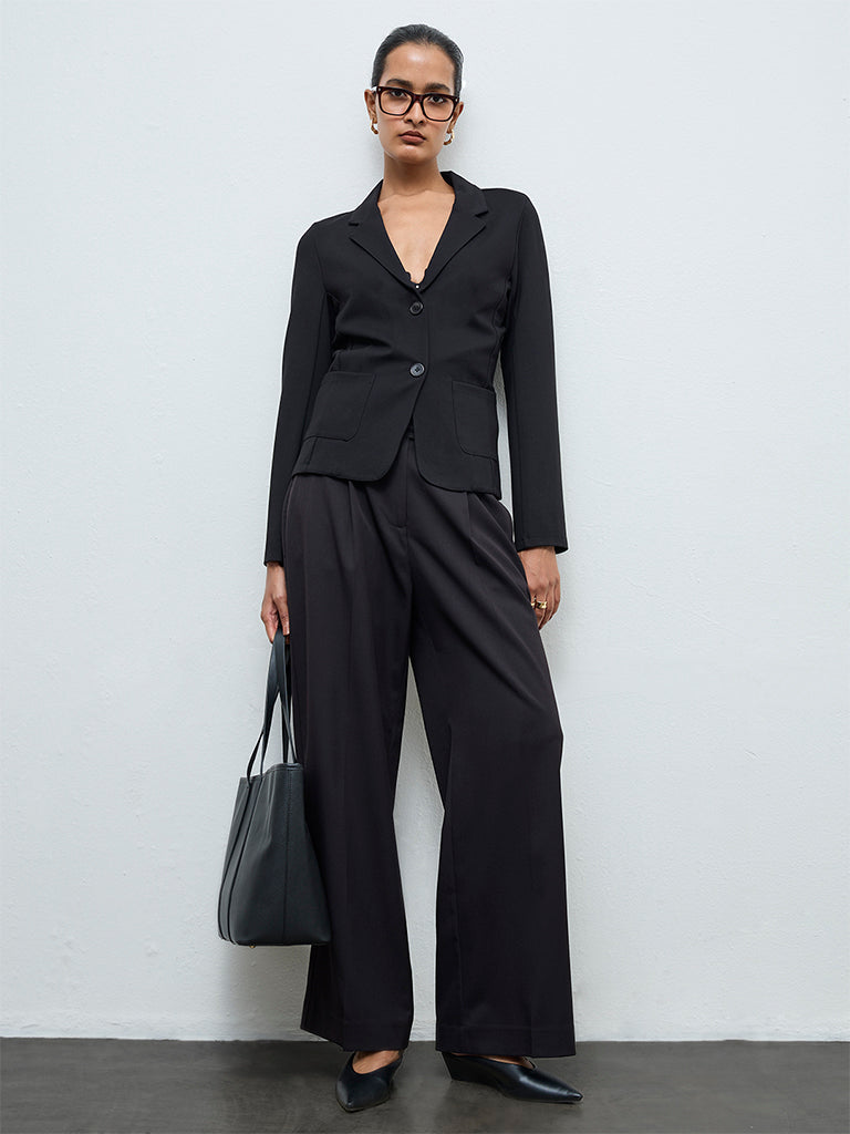 Wardrobe Black Solid Jacket