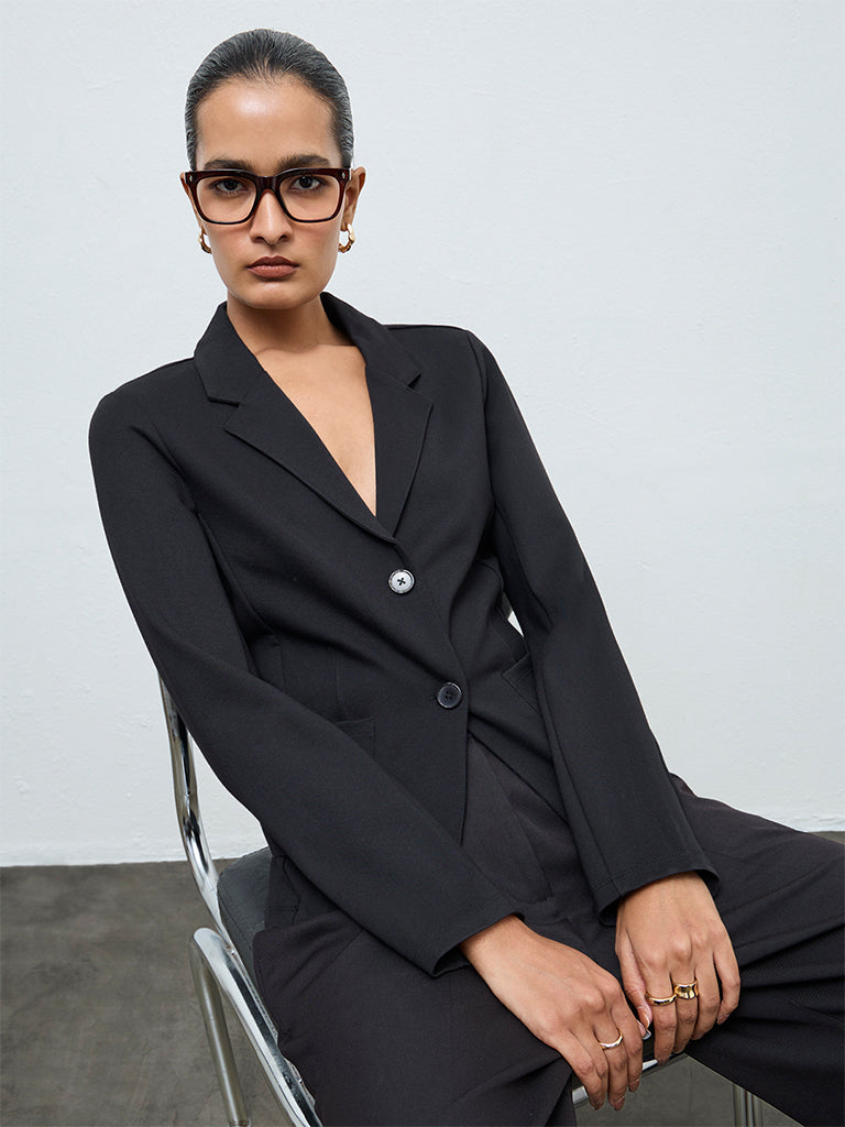 Wardrobe Black Solid Jacket