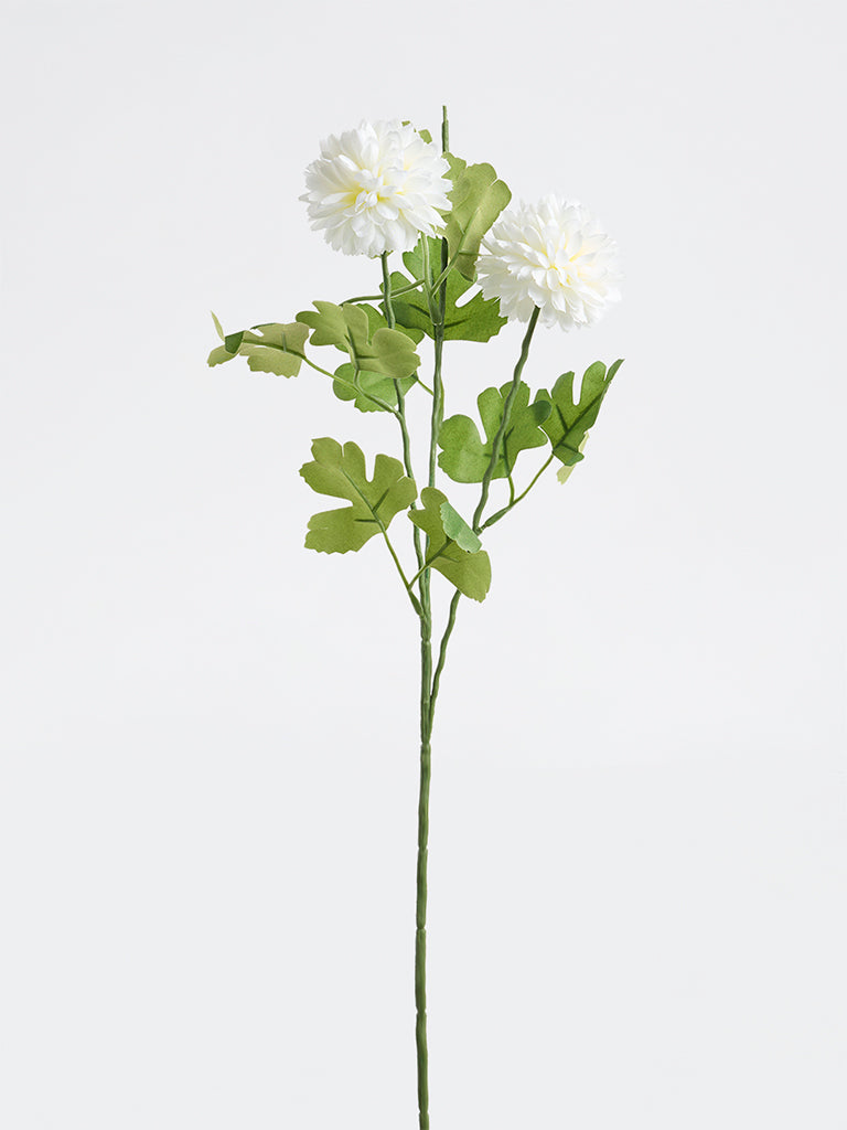 Westside Home White Artificial Marigold Flower