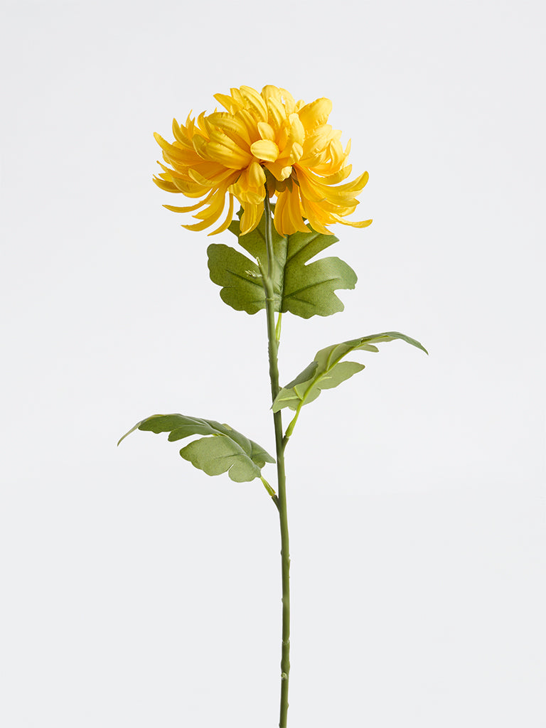 Westside Home Yellow Artificial Chrysanthemum Flower