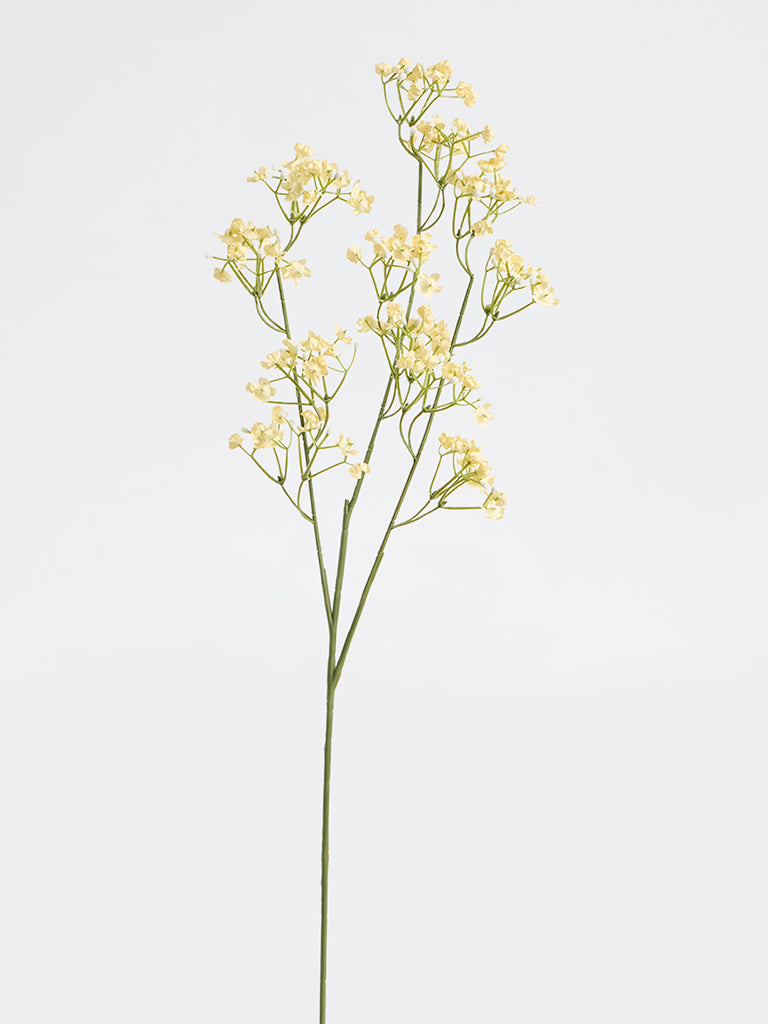 Westside Home Yellow Artificial Gypsophila Flower Stem