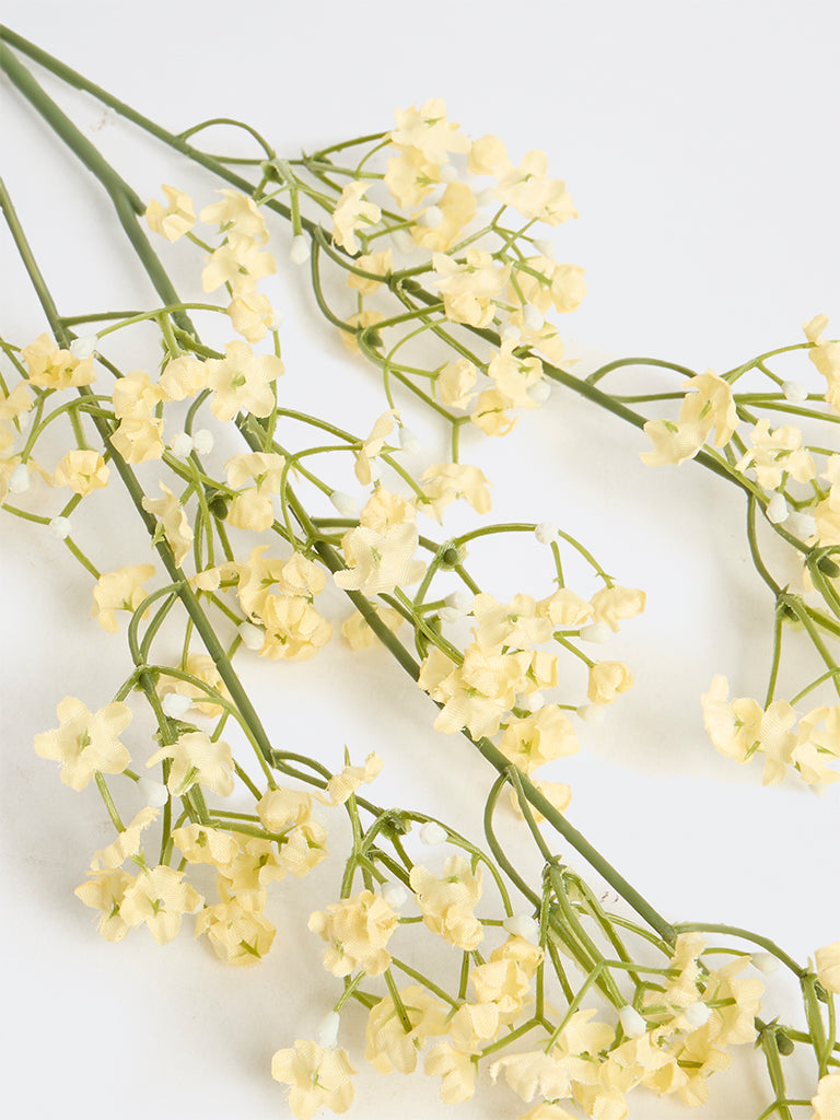 Westside Home Yellow Artificial Gypsophila Flower Stem