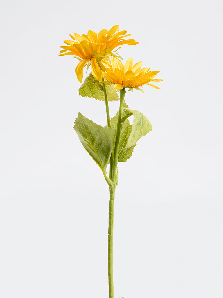 Westside Home Yellow Artificial Sunflower Stem