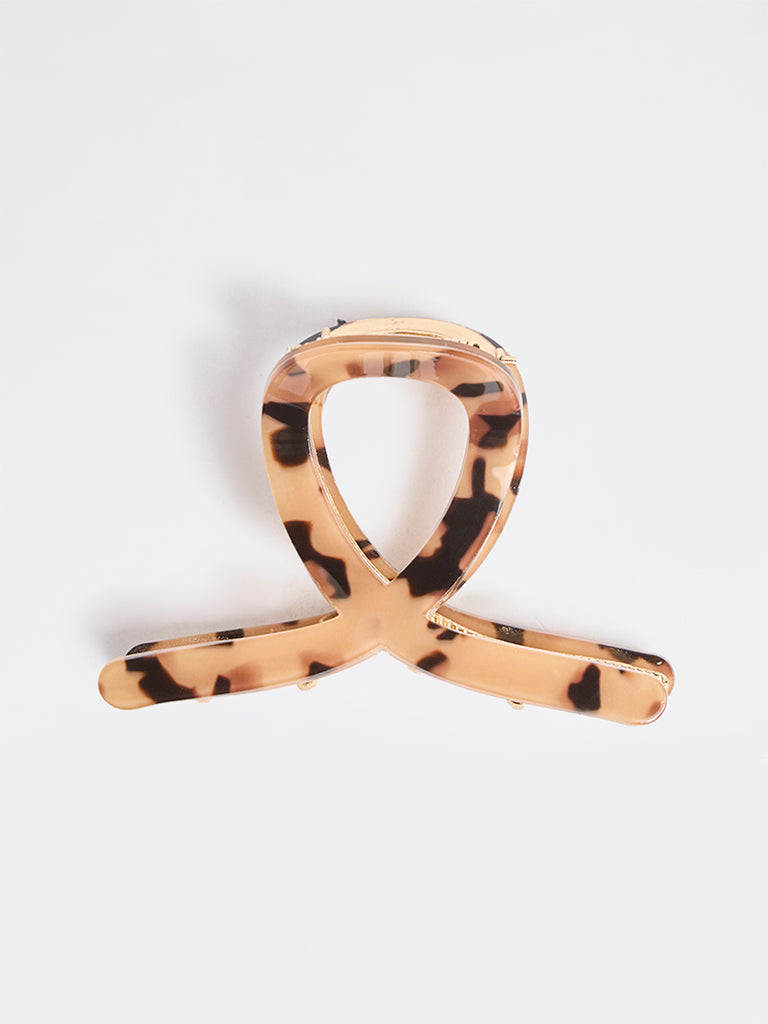Westside Accessories Beige Tortoiseshell Hair Clip