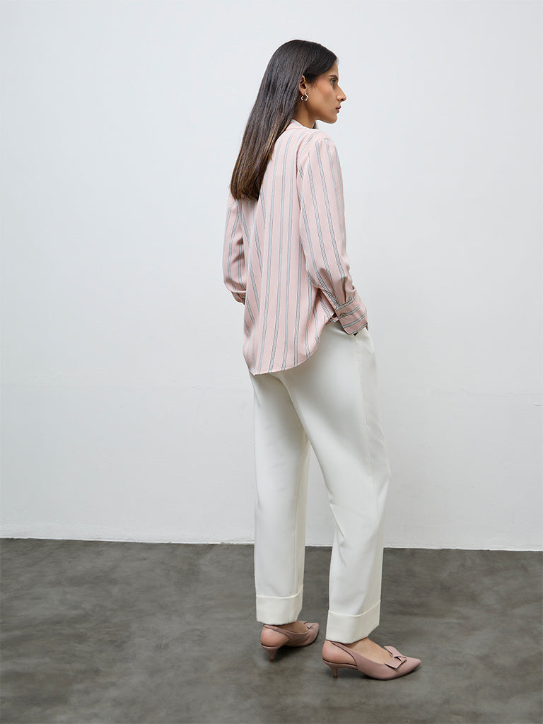 Wardrobe Ivory High-Rise Trousers