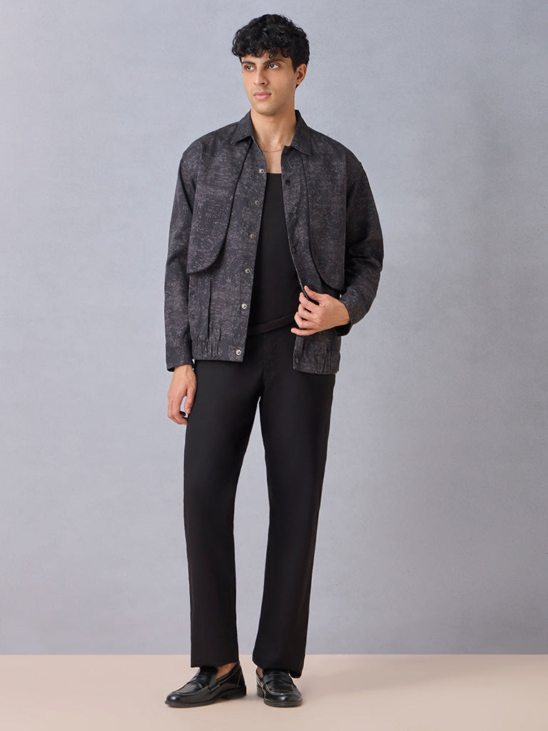 Printed Black Jacket