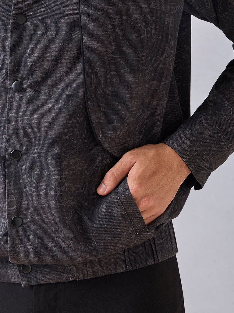 Printed Black Jacket